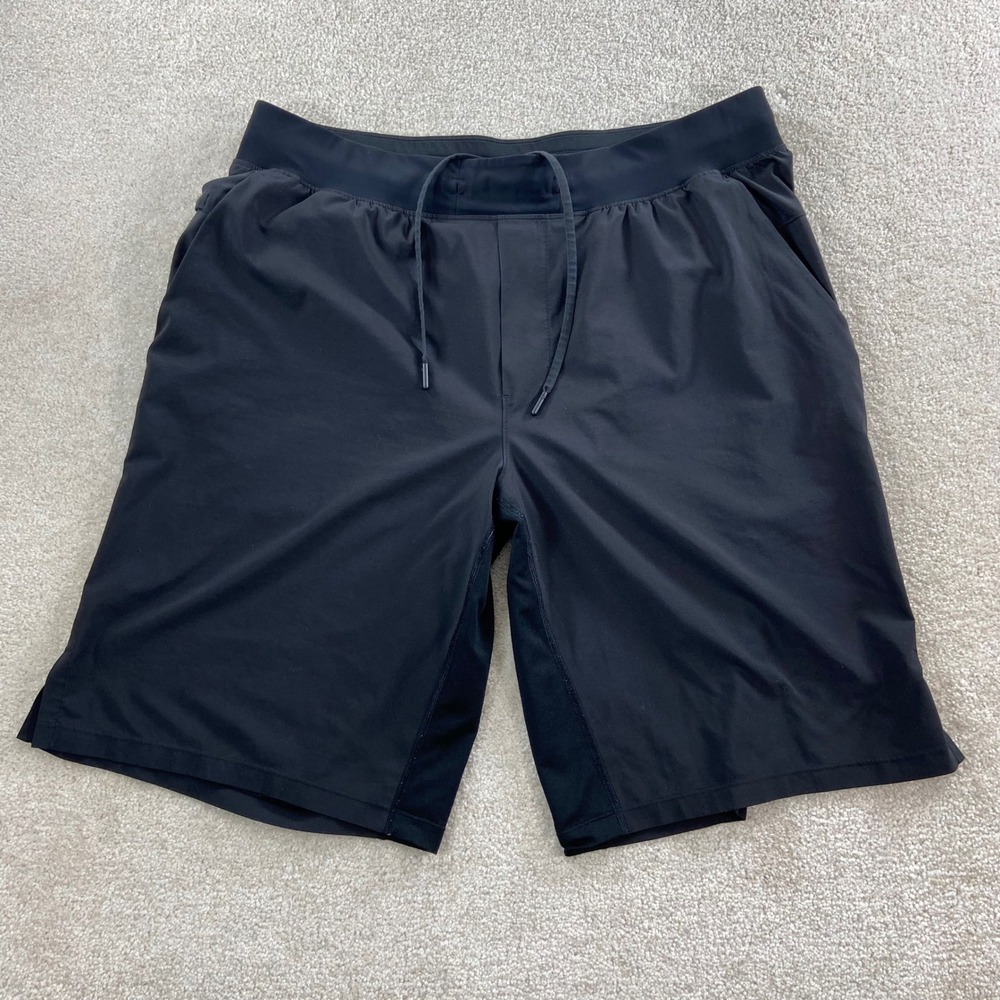 Lululemon Athletic Shorts Men XL Black 11 Inch Inseam Drawstring Pockets